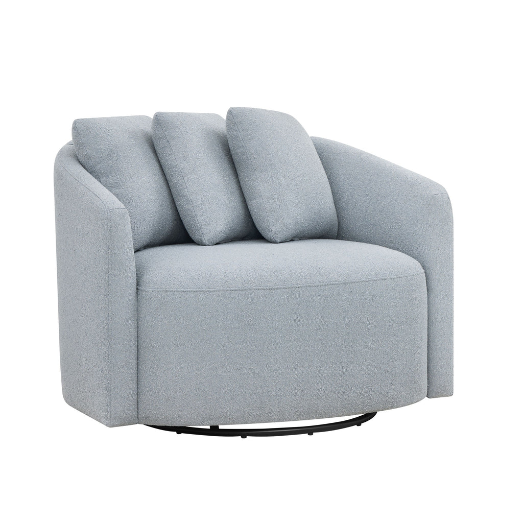 Beautiful Drew Accent Chair by Drew Barrymore, Cream Boucle