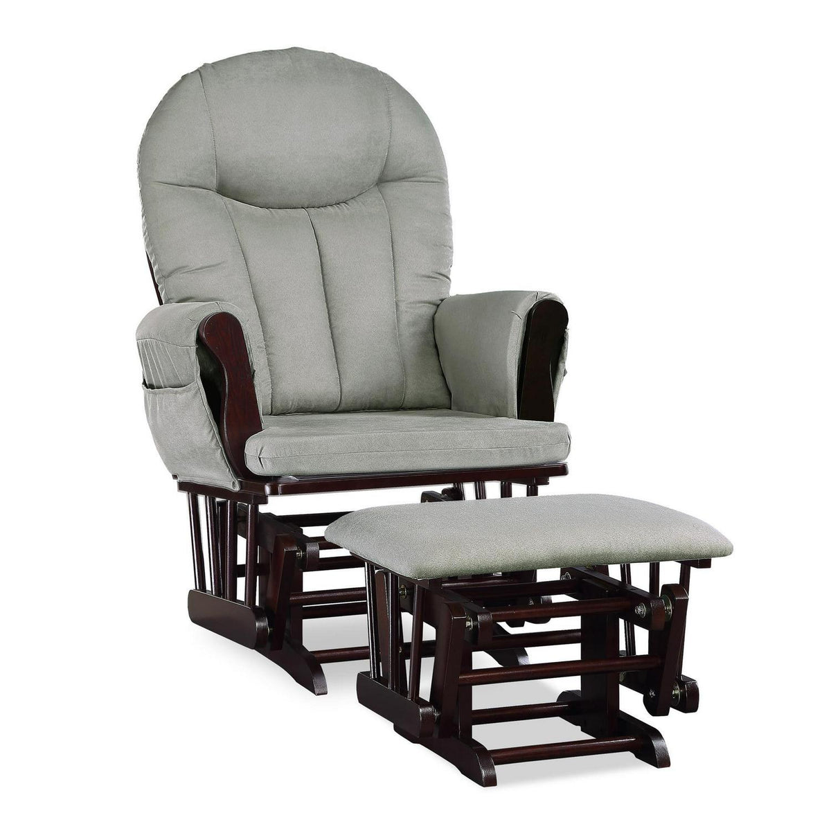 Baby Relax Huntington Glider Rocker. Gray and Espresso