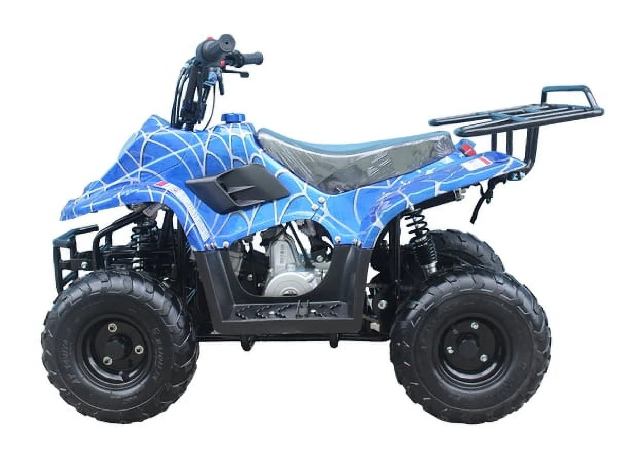 HHH Upgraded  110cc ATV Boulder Gas 110cc ATV Quads Youth ATV Quad ATVs Fully Automatic Children 4 Wheeler  ( Black color  )