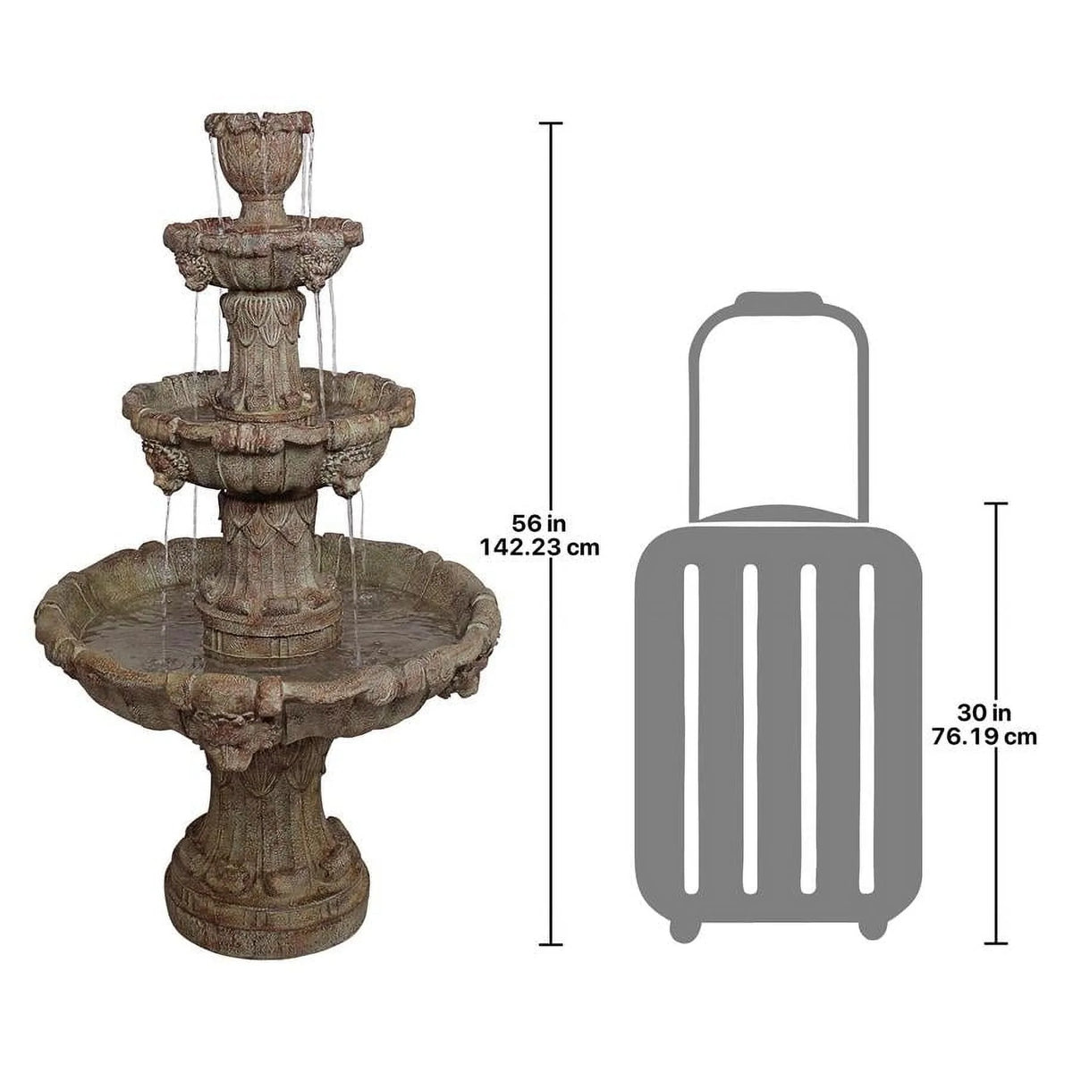 Design Toscano Medici Lion Four-Tier Fountain