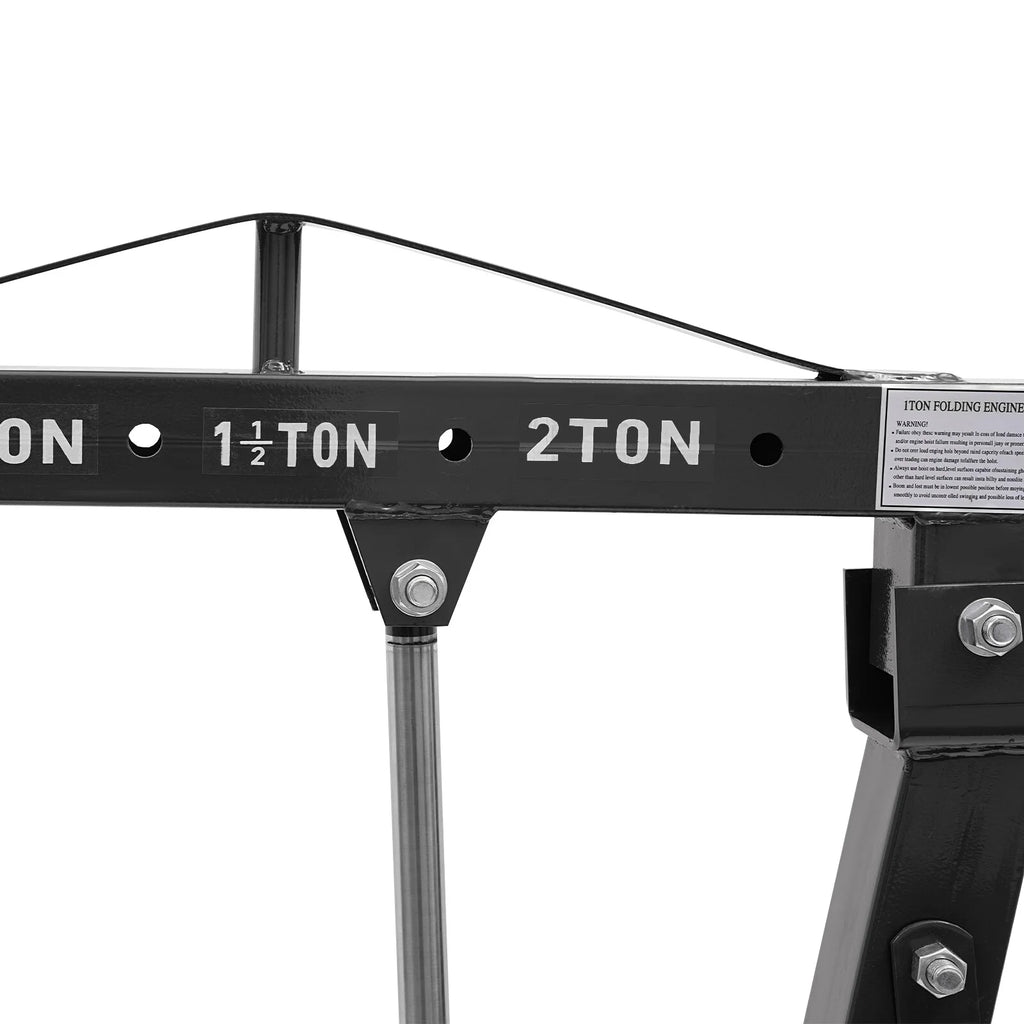 Folding Hydraulic Crane with Wheels for Workshops, Warehouses, Wharves to Move Gas Engines and Some Smaller Diesel Engines