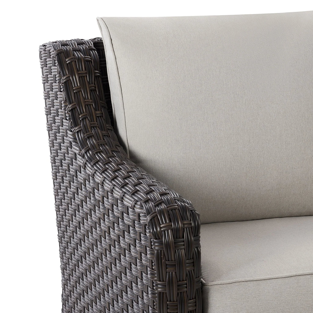 Better Homes & Gardens River Oaks 3-Piece Sofa and Nesting Tables with Patio Cover, Dark
