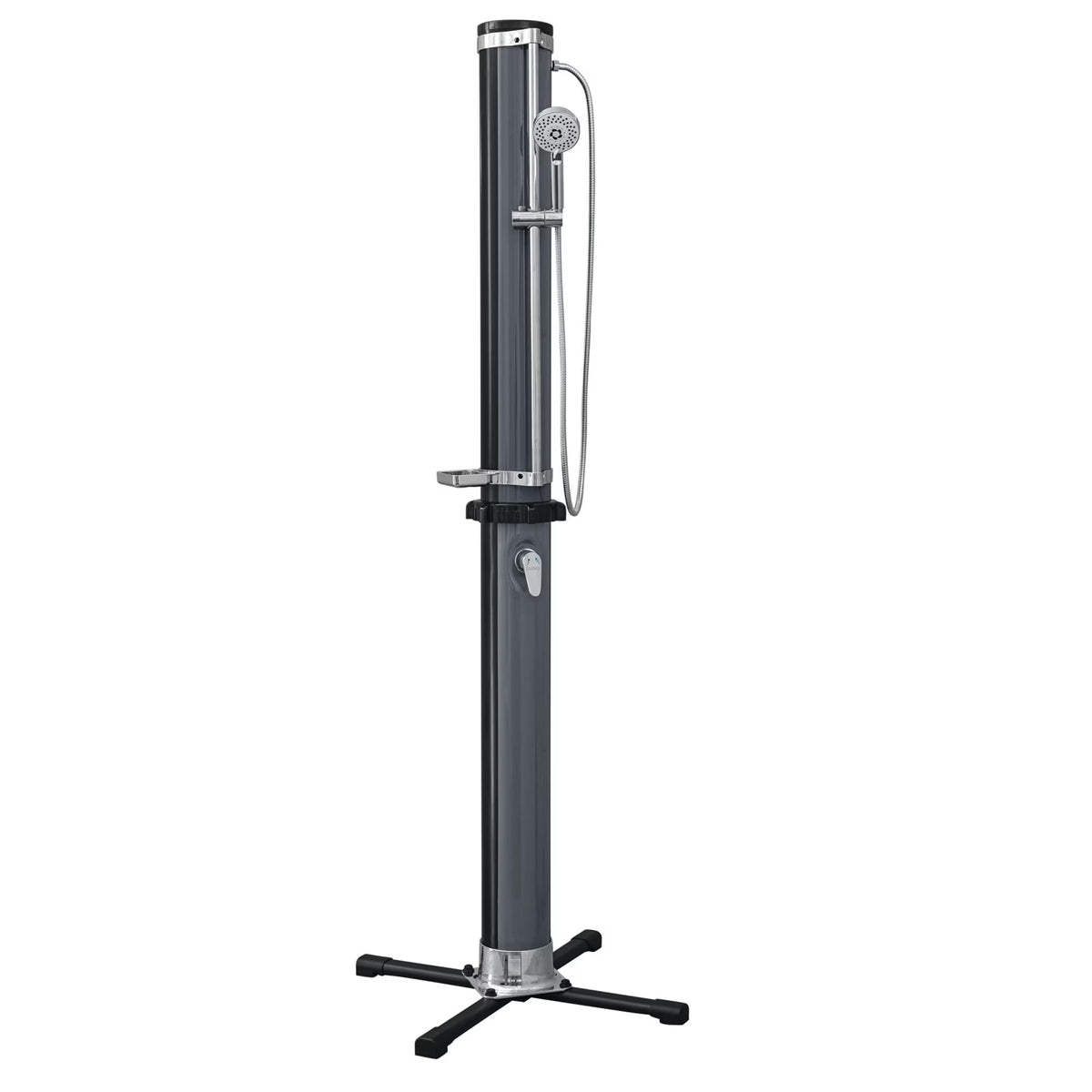 Bestway SolarFlow Outdoor Shower 2gal/8L: Oversized Shower Head and Stand, Easy Installation, & Adjustable Water Flow. Experience the ultimate convenience.