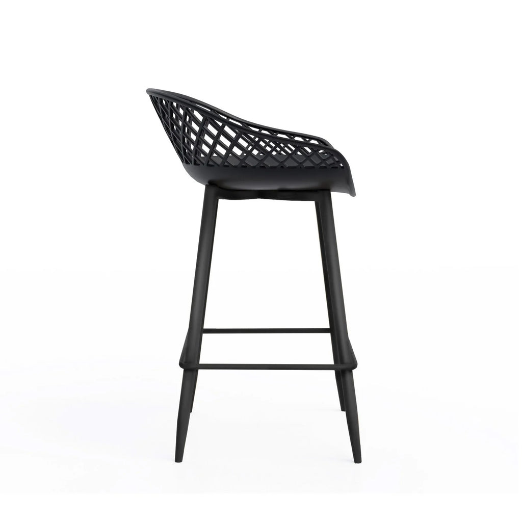 Kurv Indoor and Outdoor Counter Stool - Aloe Green - Set of 2