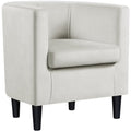 Yaheetech Upholstered Barrel-shaped Accent Chair for Living Room, Beige