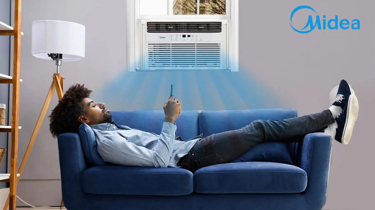 Midea 5,000 BTU 150 Sq ft Mechanical Window Air Conditioner, White, MAW05M1WWT, New