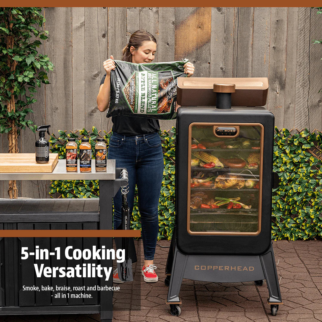 Pit Boss Copperhead 1300 Sq in Vertical Wood Pellet Smoker - Onyx Edition