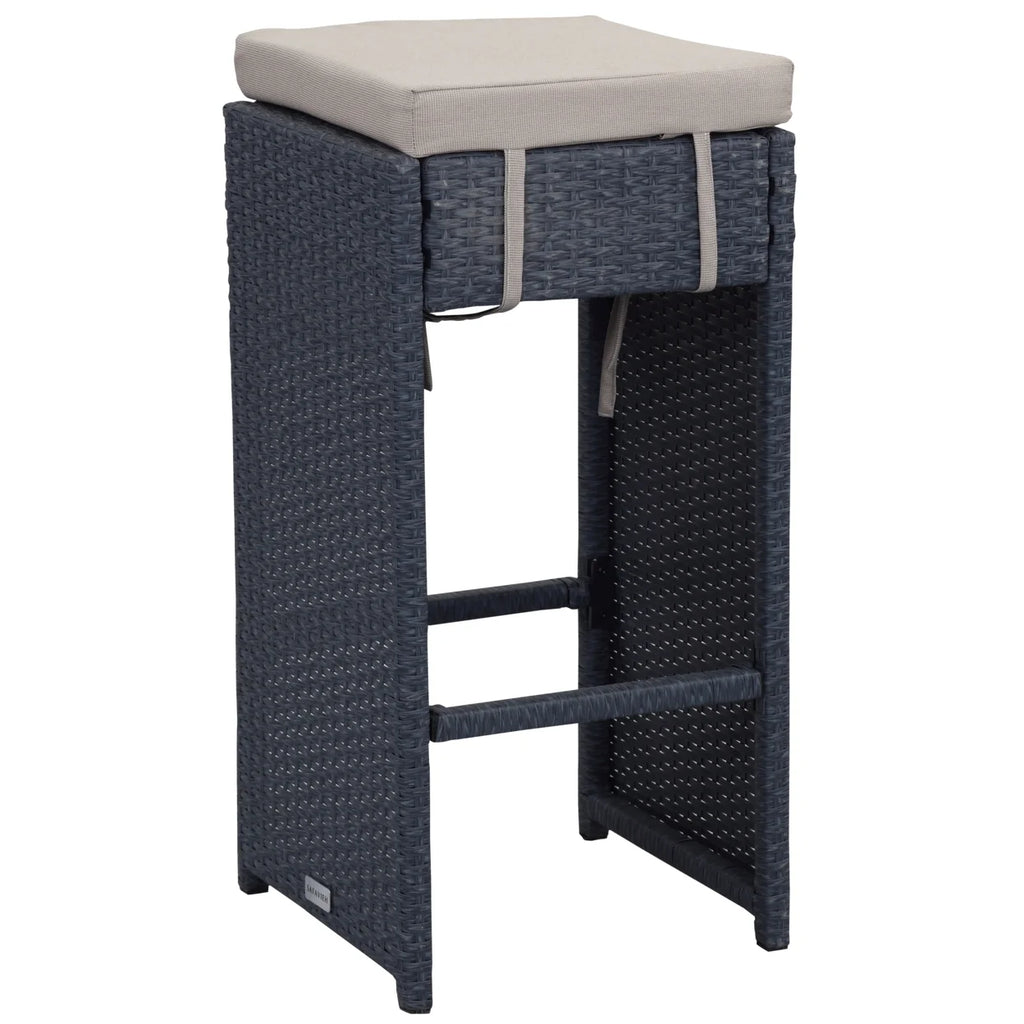 SAFAVIEH Outdoor Collection Sanders Outdoor Bar Set Titanium/Sand
