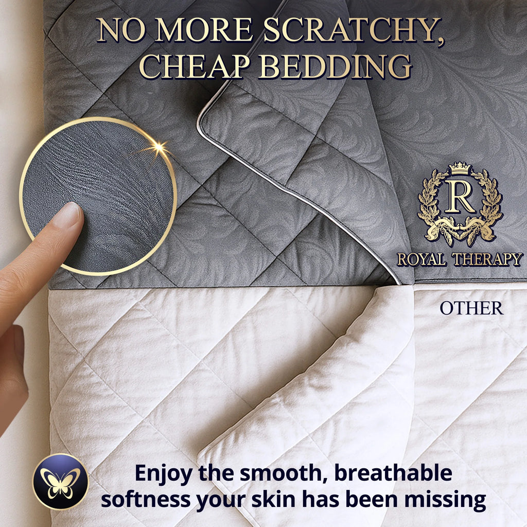 Royal Therapy Queen Size Comforter �C White Comforter, Down Alternative Bed Comforter, Fluffy Duvet Insert, Cool And Comfortable