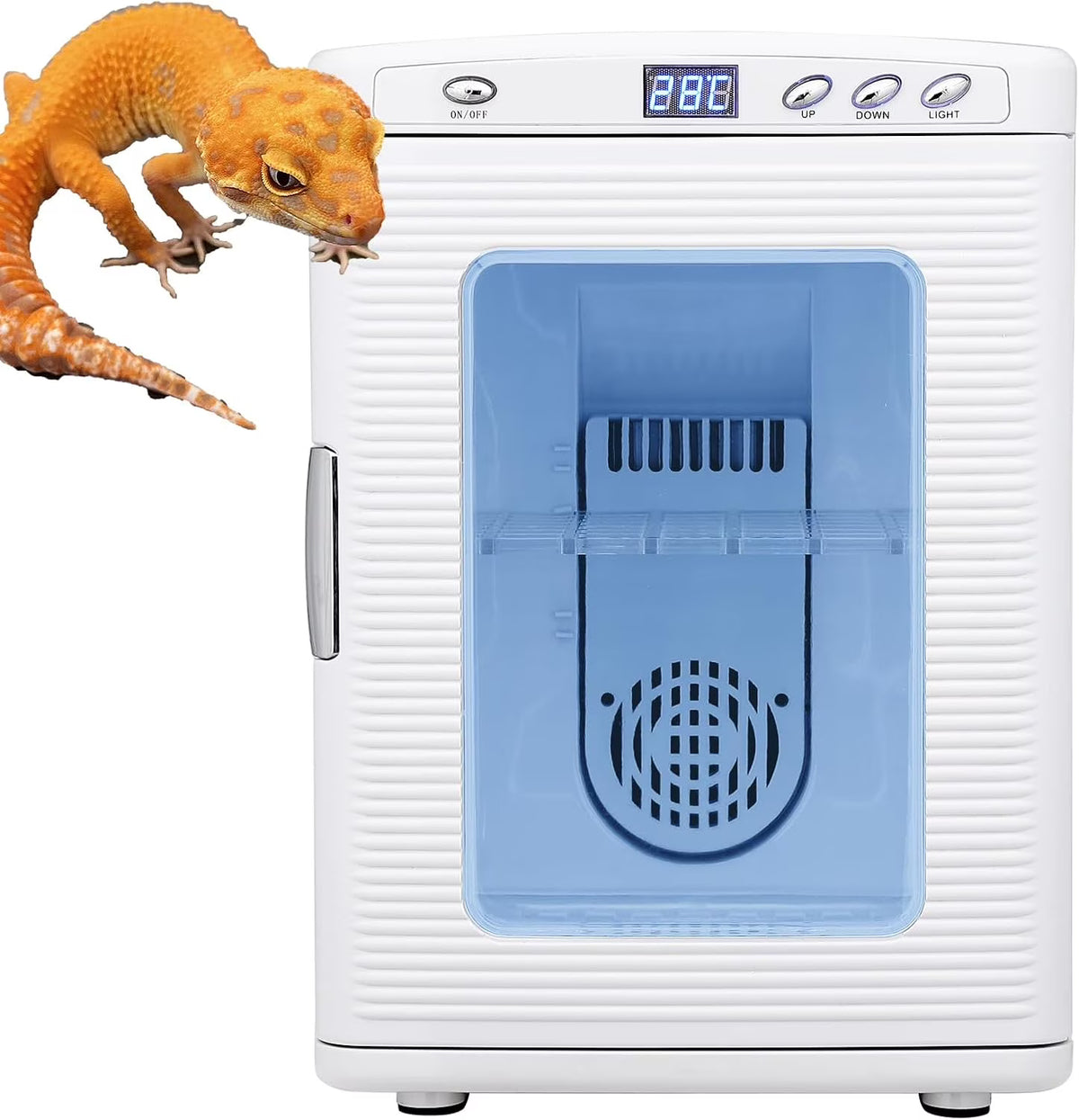 25 L Laboratory Incubator, Portable Reptile Science Laboratory Incubator, Digital Temperature Controlled 10��C-60��C (72��F to 140��F), Reptile Egg Incubator with AC&DC Power for Small Reptiles White