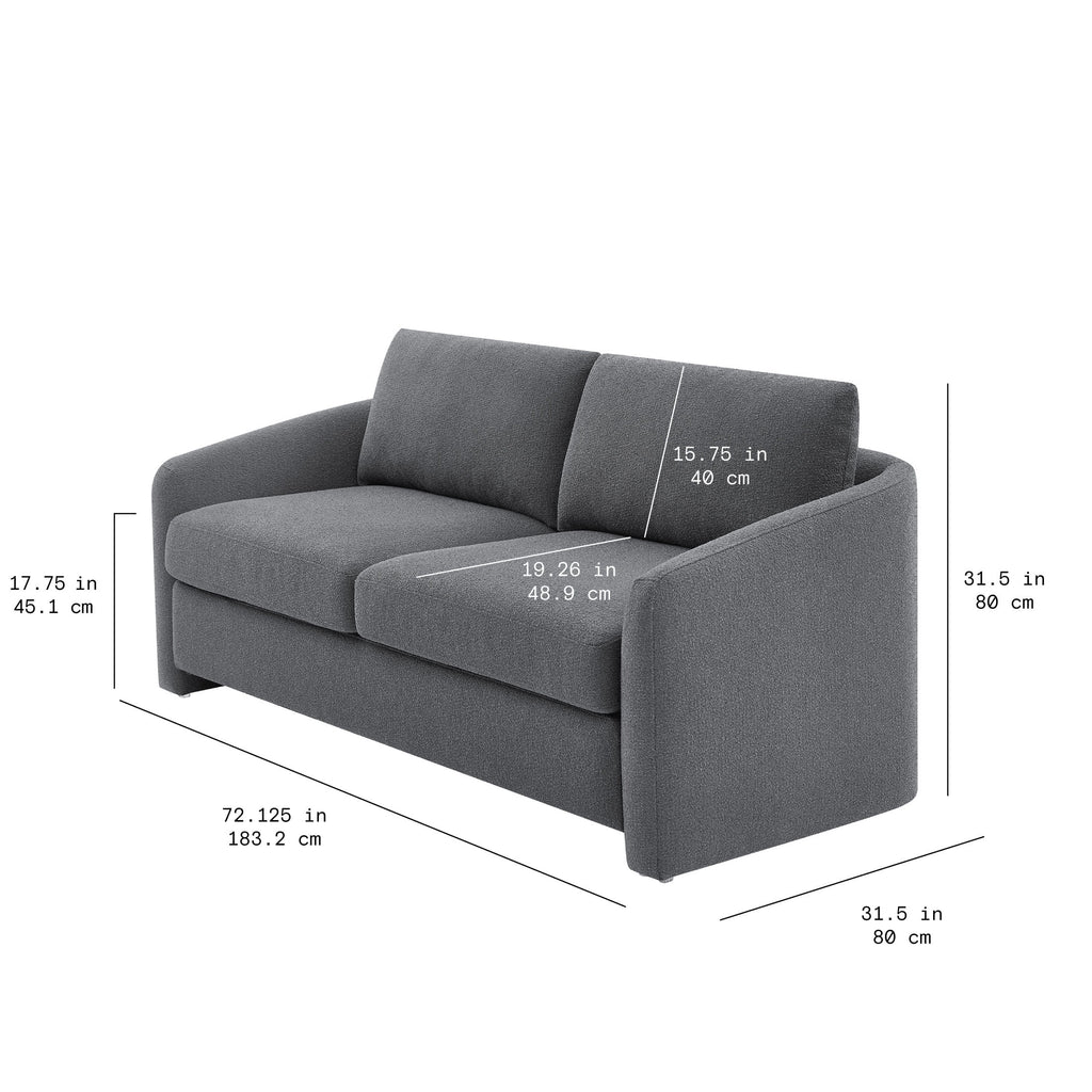 Beautiful Drew 72.2" Sofa by Drew Barrymore for Adults, Striped Linen