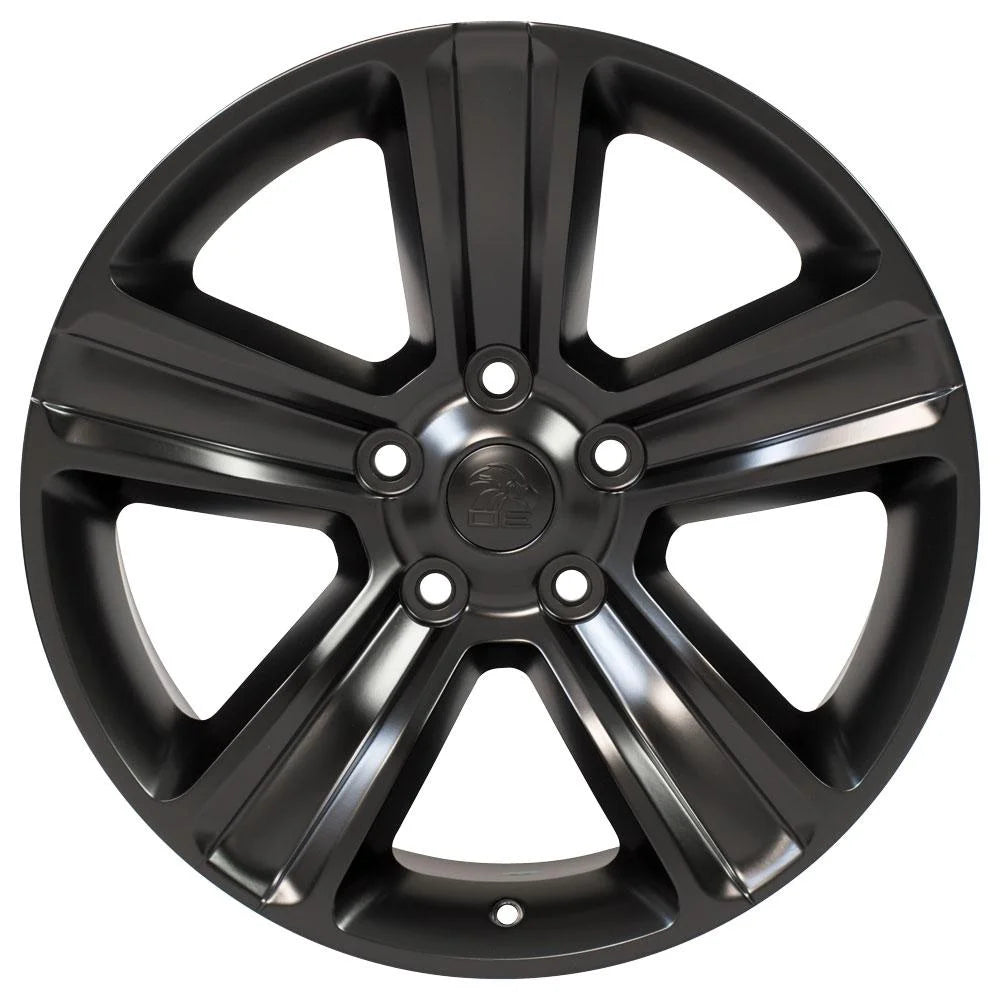 20" Replica Wheel DG65 Fits Dodge RAM Rim 20x9 Black Wheel