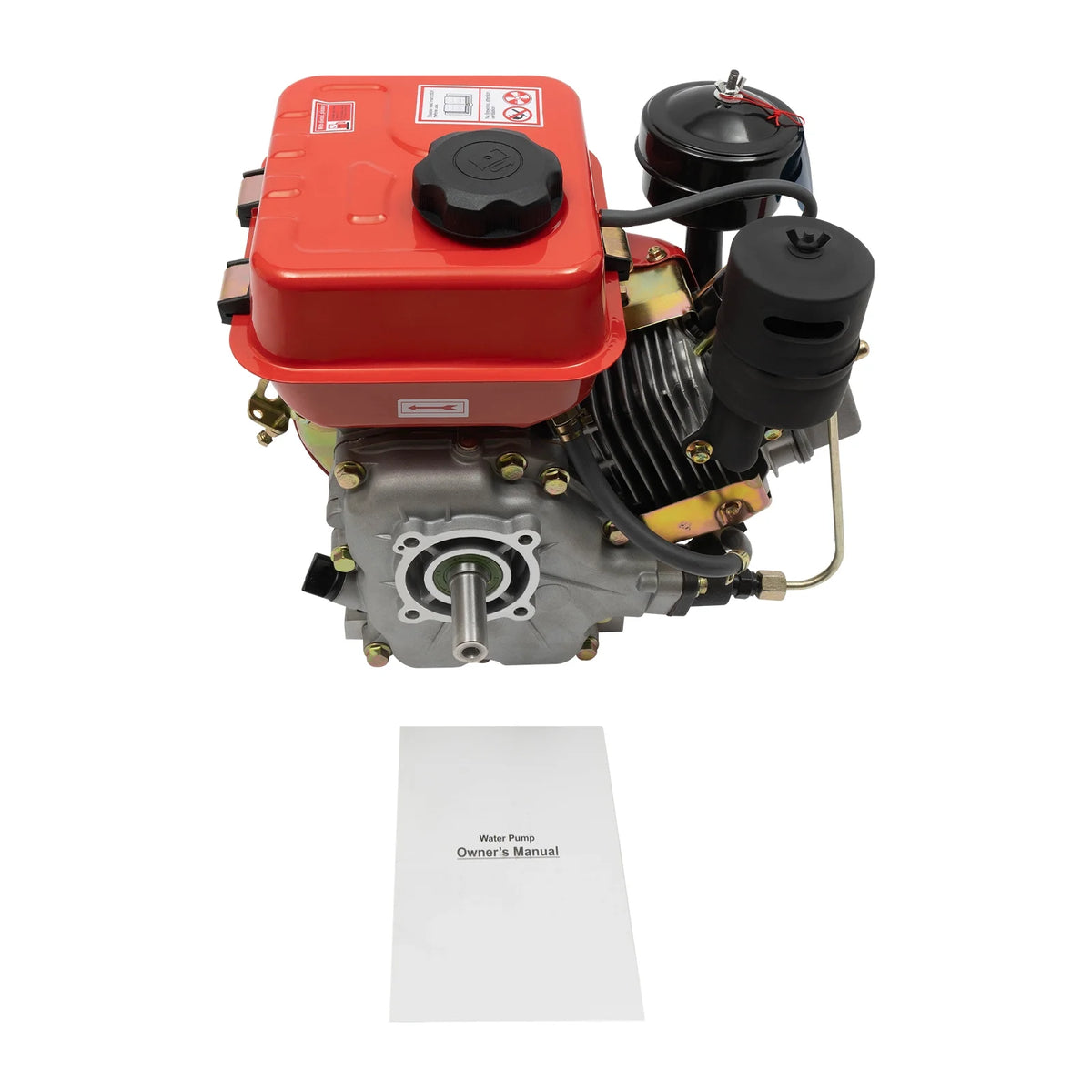 Peakora 4-Stroke 3-Horsepower Single-Cylinder Diesel Engine Recoil Start System Diesel Motor for Go Cart Mini Bike Chipper Log Splitter Lawn Mower Cement Mixer (Red)