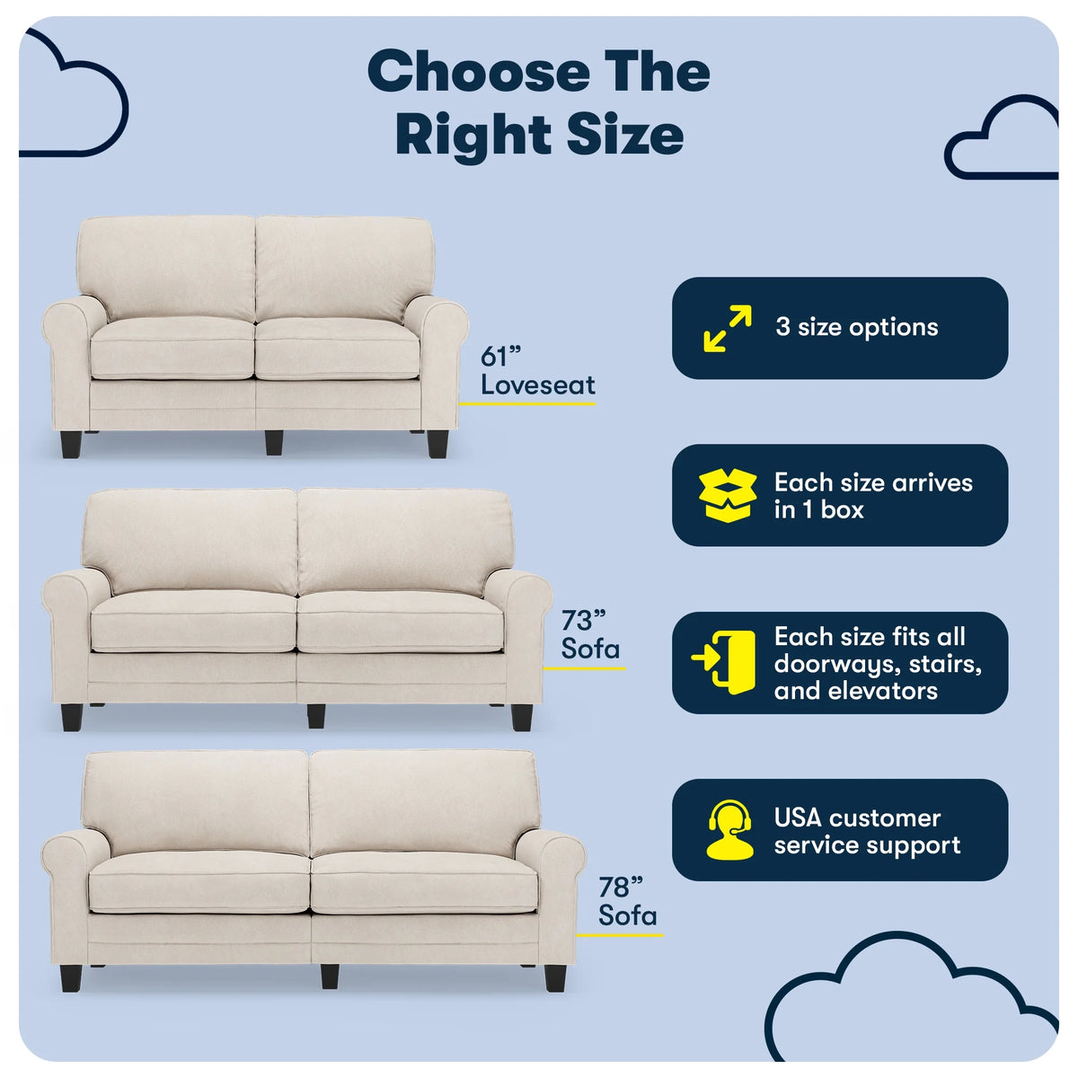 Serta Copenhagen 78" Rolled Arm Sofa with Removable Covers Dark Brown