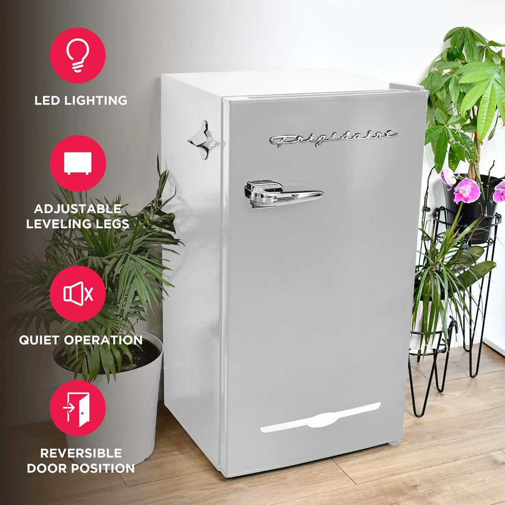 Frigidaire EFR376-C-PINK 3.2-Cu.-Ft. 65-Watt Retro Bar Fridge with Side Bottle Opener (Pink)