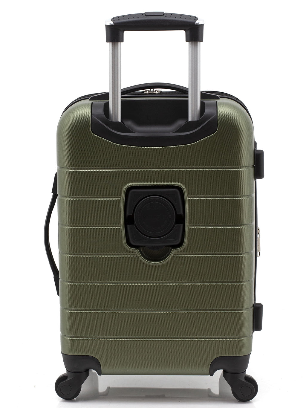 Wrangler 3 Piece Luggage Set with Cup Holder and USB Port, Olive Green
