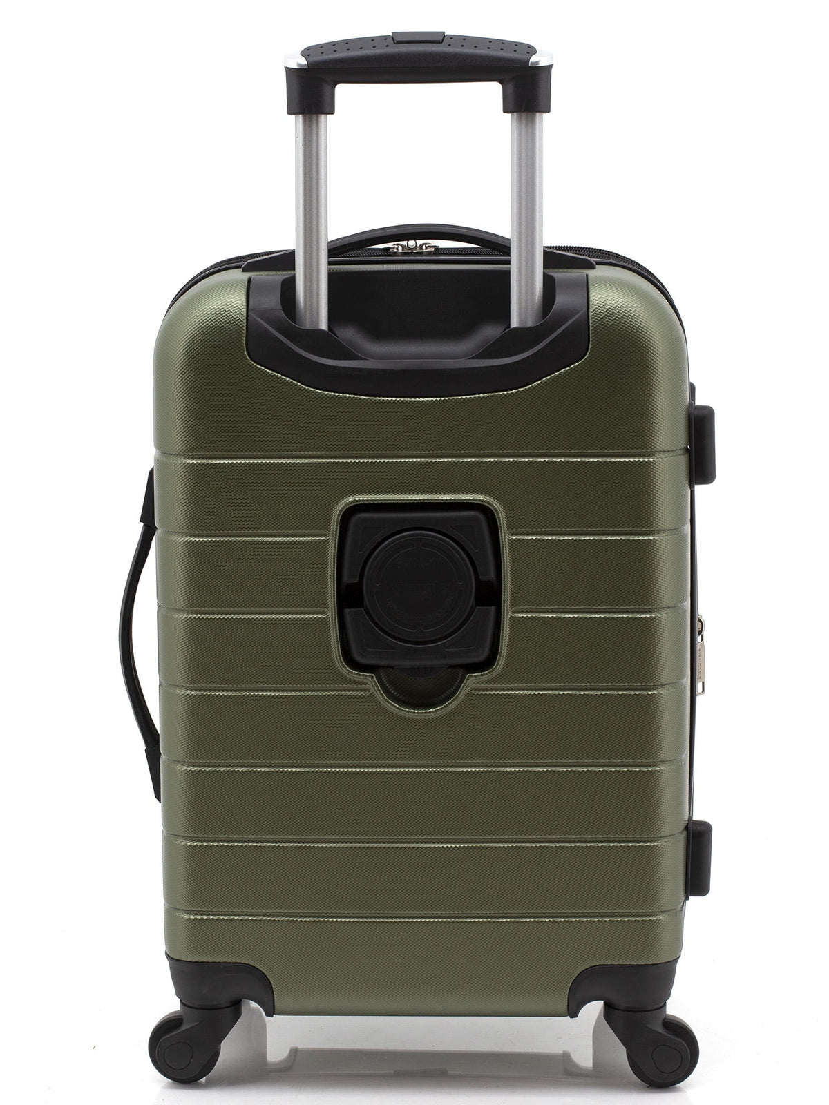 Wrangler 3 Piece Luggage Set with Cup Holder and USB Port, Olive Green