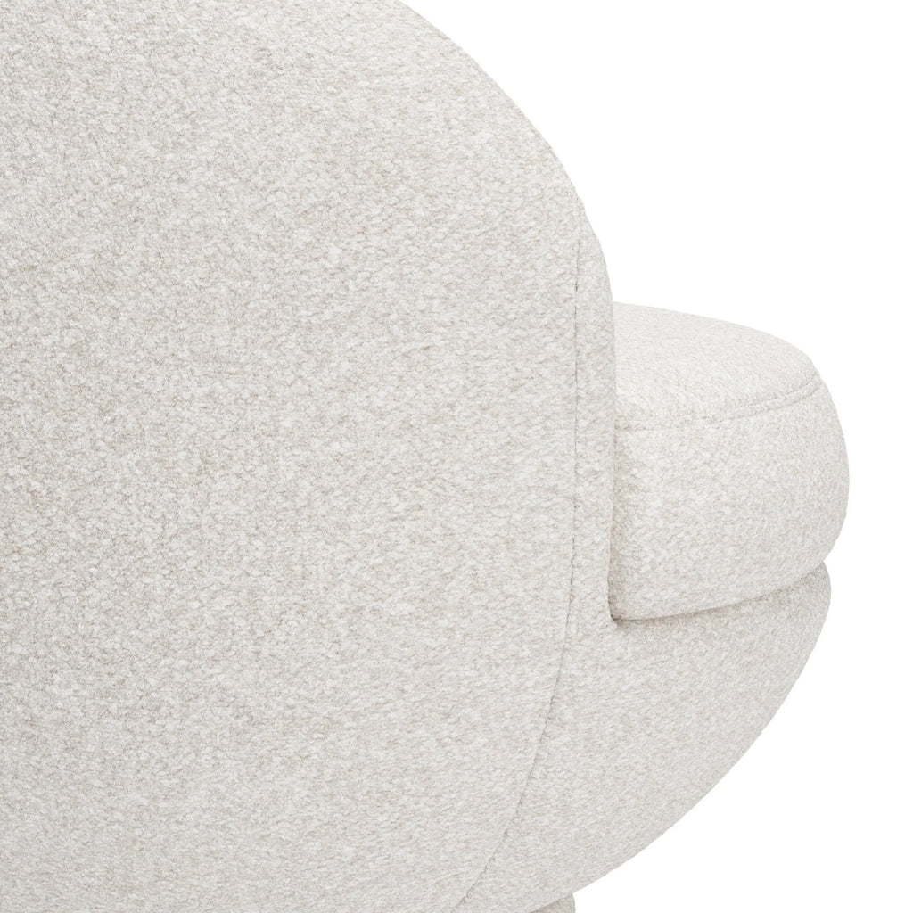 Hillsdale Boulder Upholstered Swivel Storage Chair, Ash White