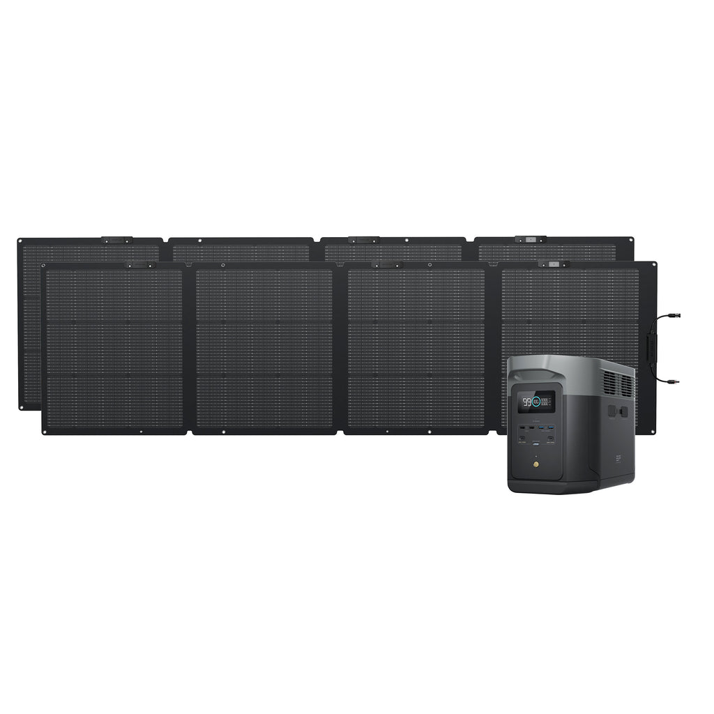 EcoFlow DELTA 2 Max Portable Solar Generator Combo with 2-piece 220W Solar Panel