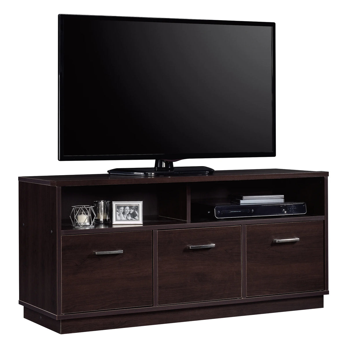 Mainstays 3-Door TV Stand Console for TVs up to 50", Blackwood Finish