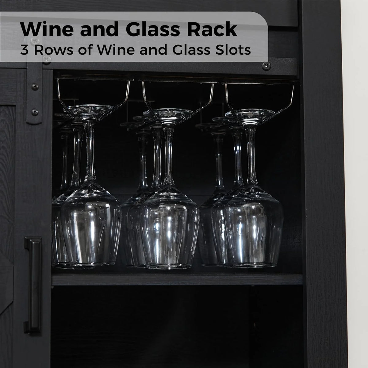 JINSEED Bar Cabinet with Drawer, Wine Bar Buffet Sideboard with Adjustable Storage, White