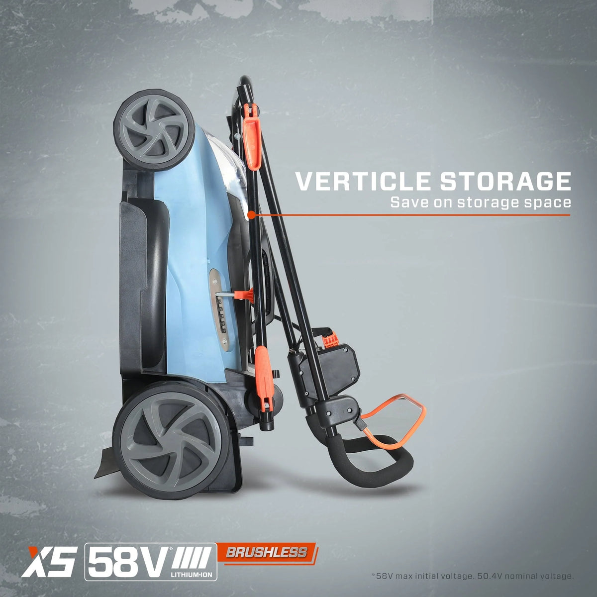 SENIX 58V Max* 15-inch Cordless Brushless Lawn Mower, 2.5 Ah Lithium-Ion Battery and Charger Included, LPPX5-L