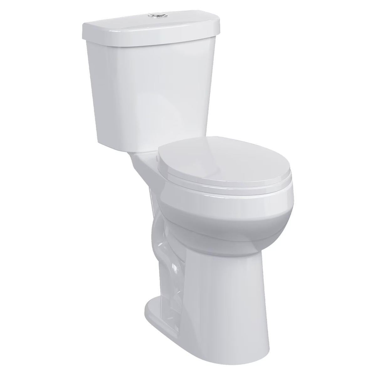 TROPOW Toilet, Two-Piece Toilet, ADA Toilet with Dual Flush, Elongated Toilets for Bathrooms with Soft Close Seat, Universal Height,White