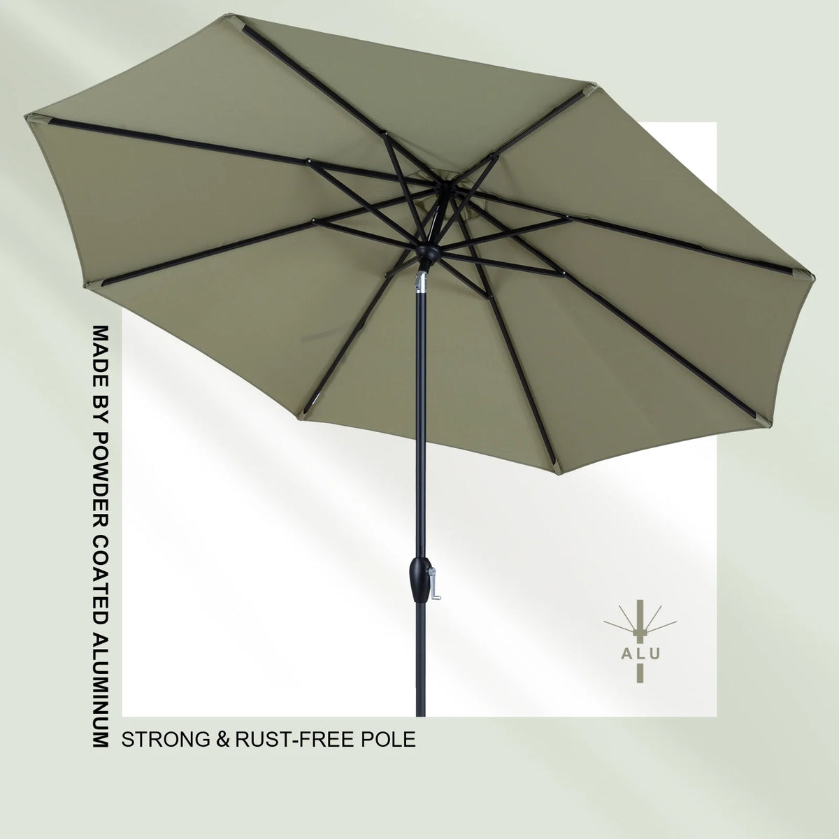 Tempera 9FT Auto Tilt patio umbrella