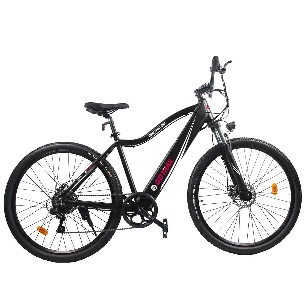GOTRAX 26" Adult Electric Bike, 350W Motor up 20mph, Professional Electric Mountain Bikes, Black
