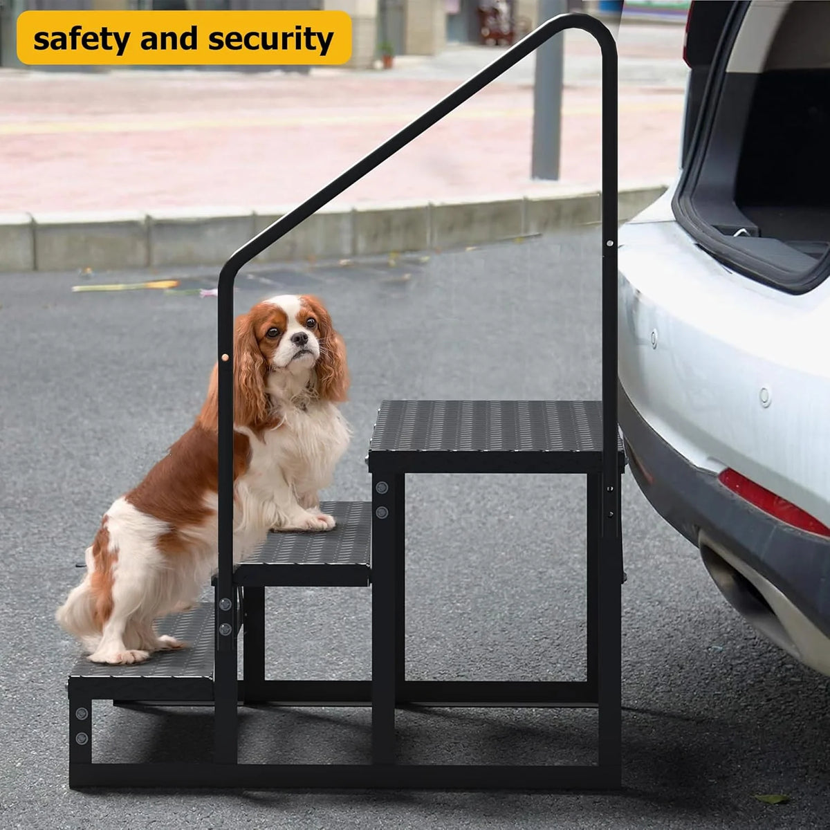 Garvee 3 Steps Anti-Slip RV Steps, 26.7 in x 47.9 in, Alloy Steel