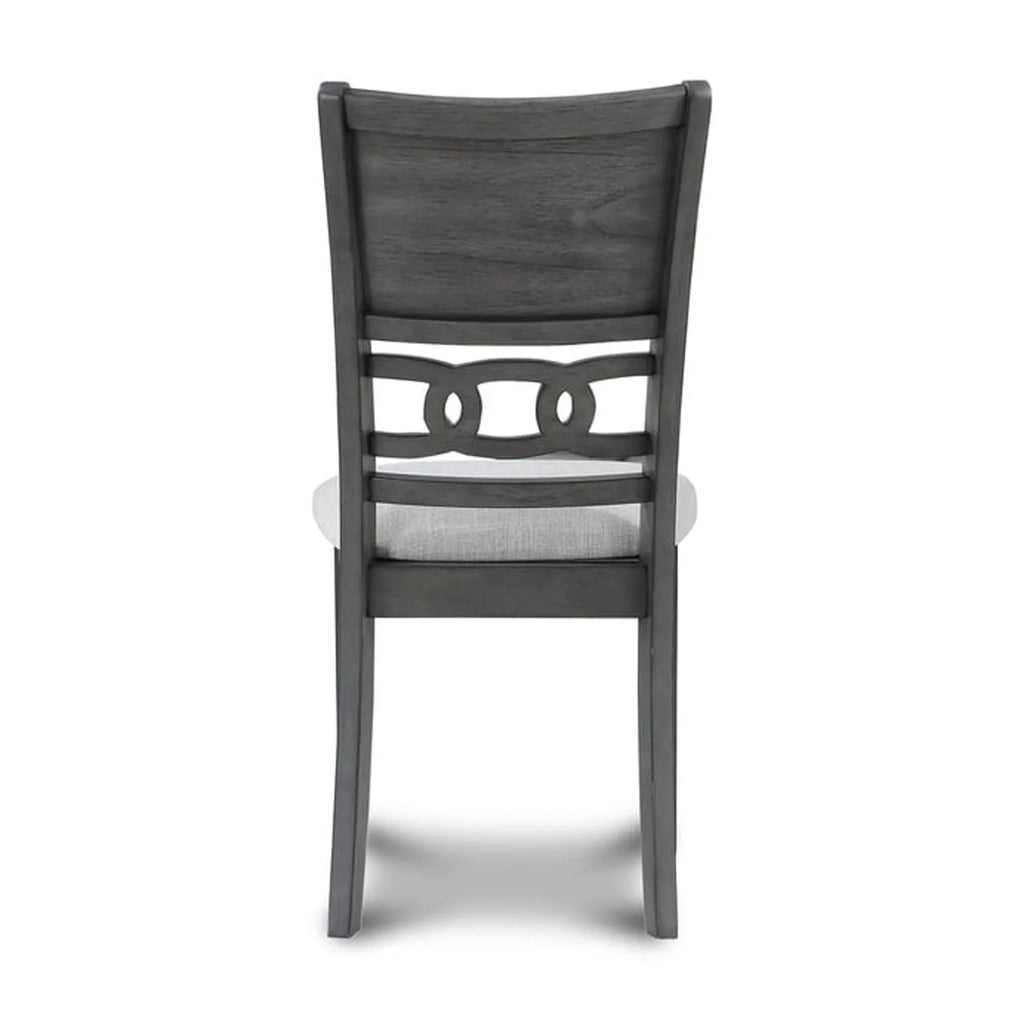 New Classic Gia 3 Piece Contemporary Rubberwood Dining Table Set, Gray