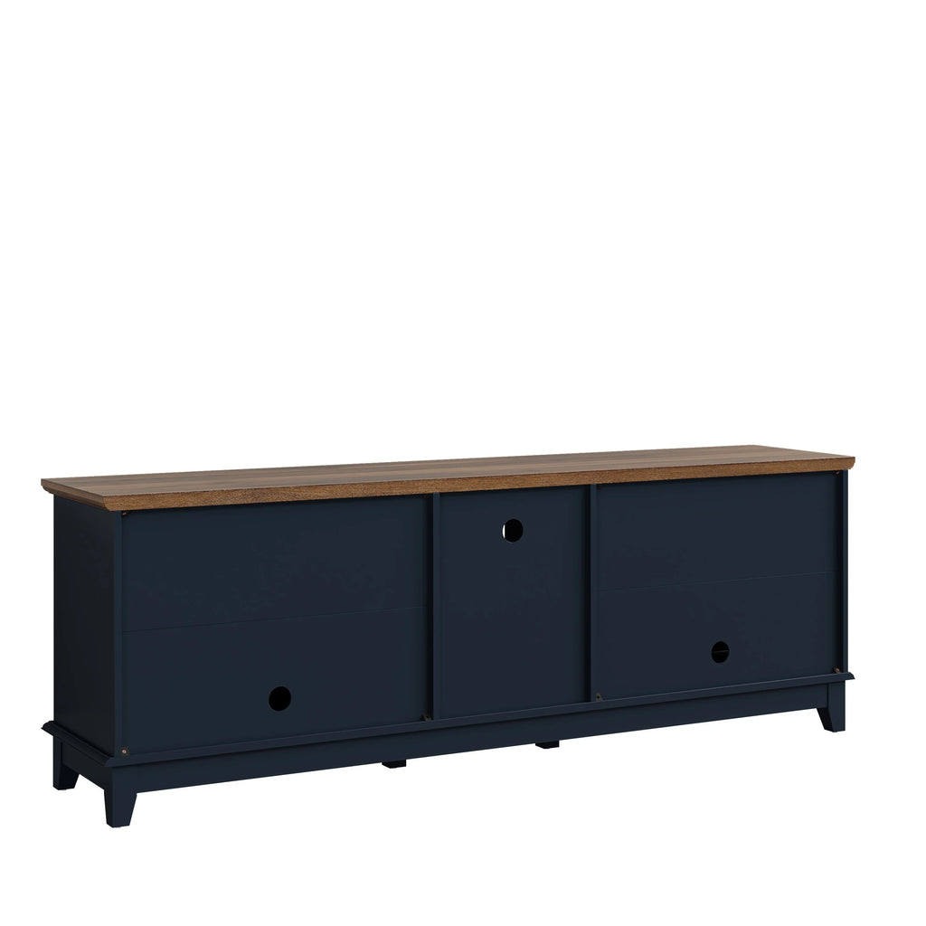 FESTIVO Rustic 72-Inch TV Stand with Adjustable Shelves, Hidden Storage - 72" in Width Light Grey