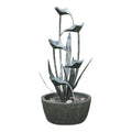 Hi-Line Gifts 35.5" Gray and Brown Outdoor Garden Plant Fountain