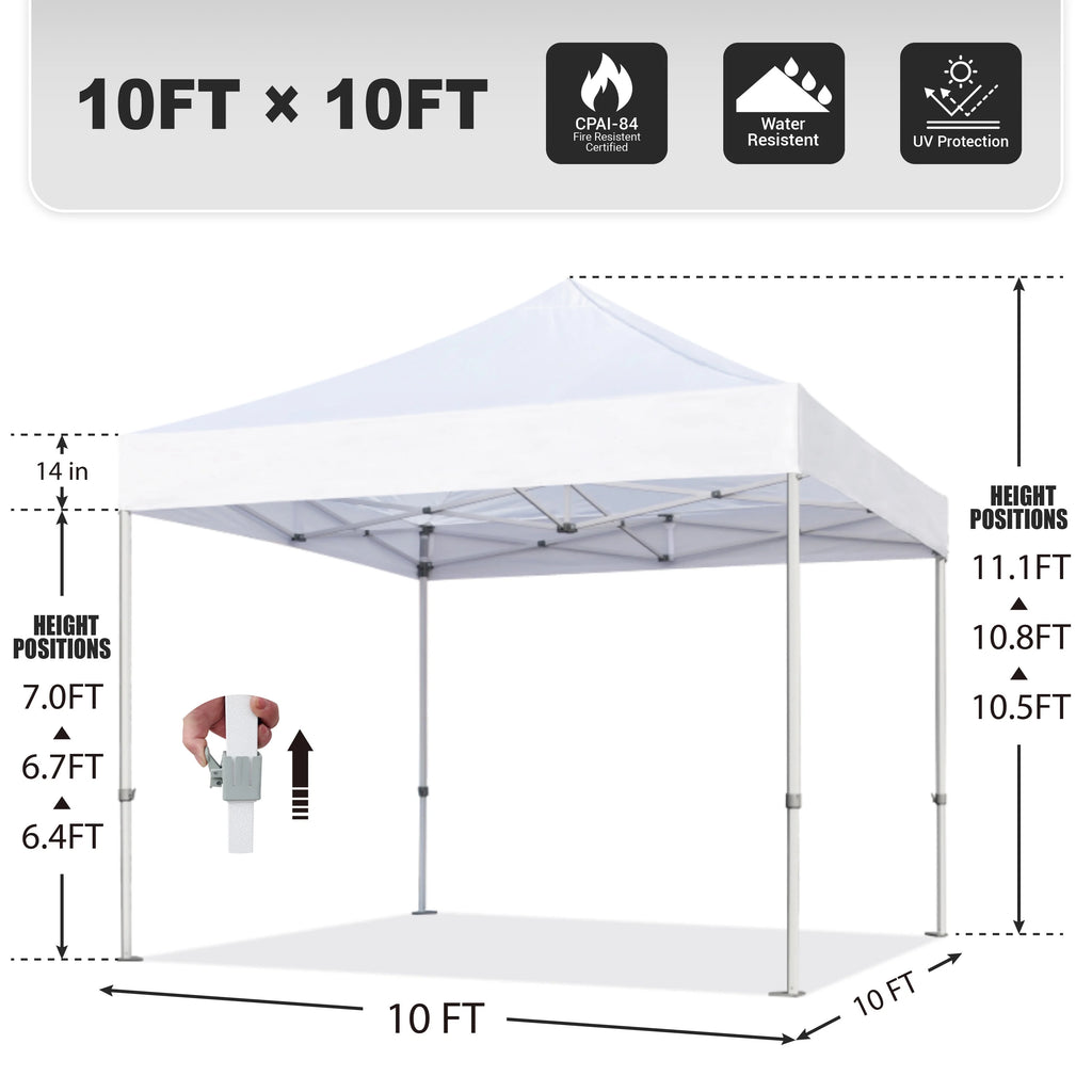 Eurmax Canopy 10' x 10' Beige Pop-up and Instant Outdoor Canopy