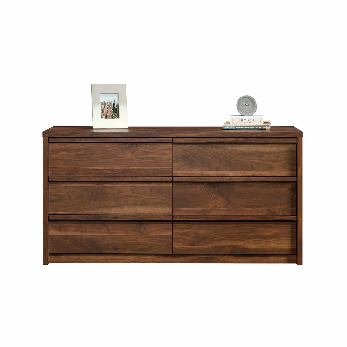 Better Homes and Gardens Montclair 6-Drawer Dresser, Vintage Walnut Finish
