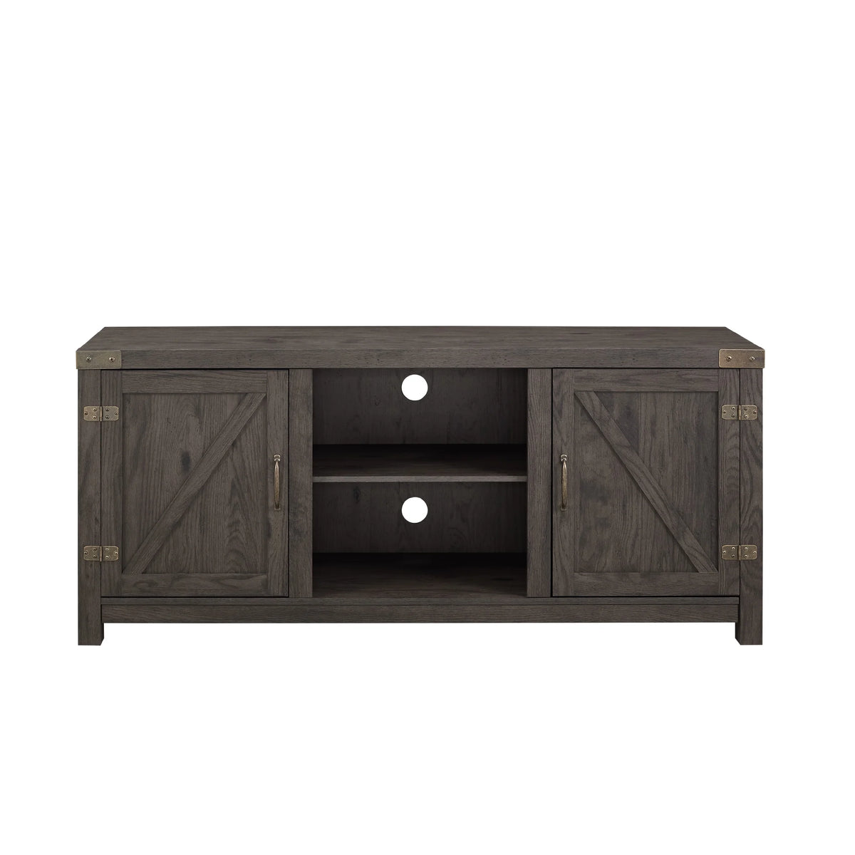 Walker Edison Modern Farmhouse Barn Door TV Stand for TVs up to 65", Grey Wash