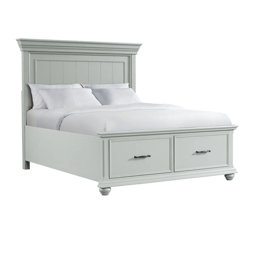 Picket House Furnishings Brooks Queen Platform Storage 6PC Bedroom Set in Grey