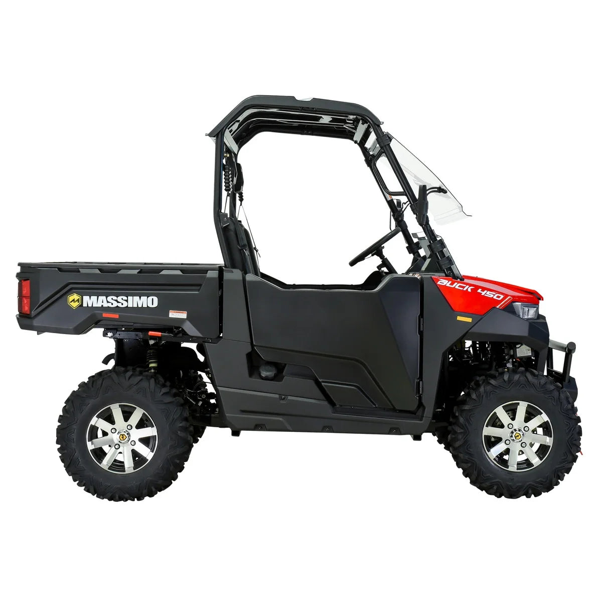 Massimo Buck 450 Side by Side UTV, EFI, 4 Stroke, 325cc, 25.5 HP, 4X4, 3000lb Winch - Red