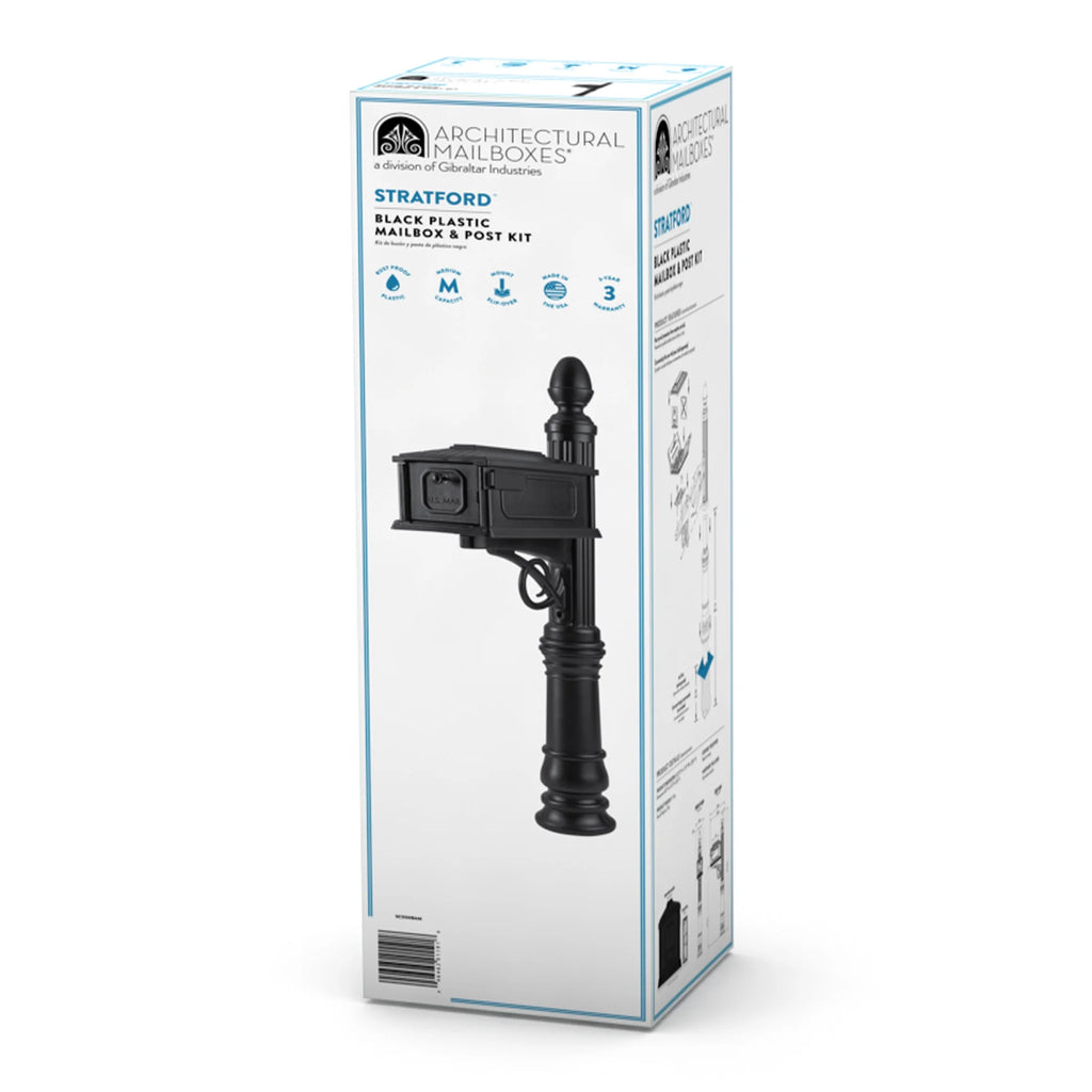 Architectural Mailboxes Black Plastic Mailbox Post