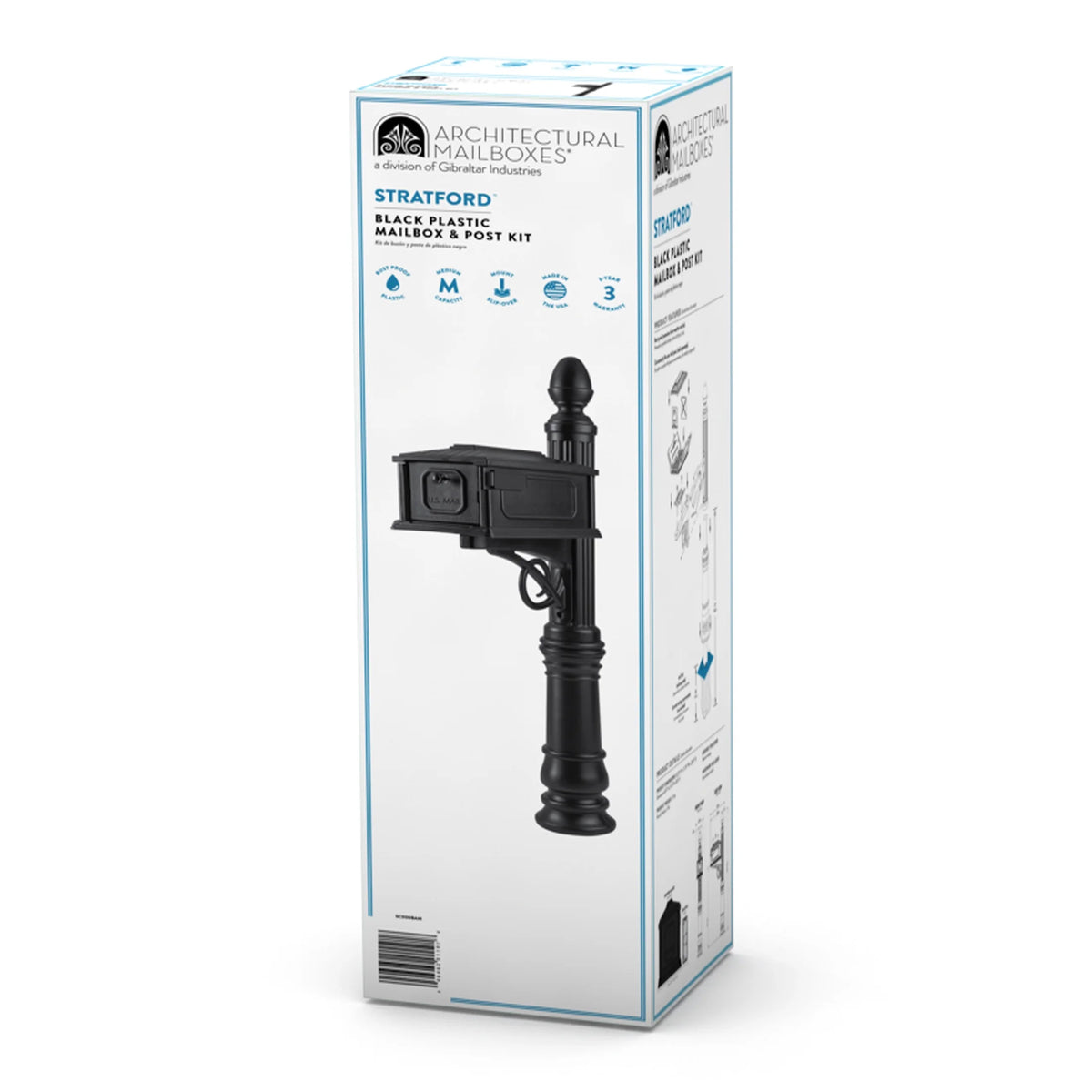 Architectural Mailboxes Black Plastic Mailbox Post