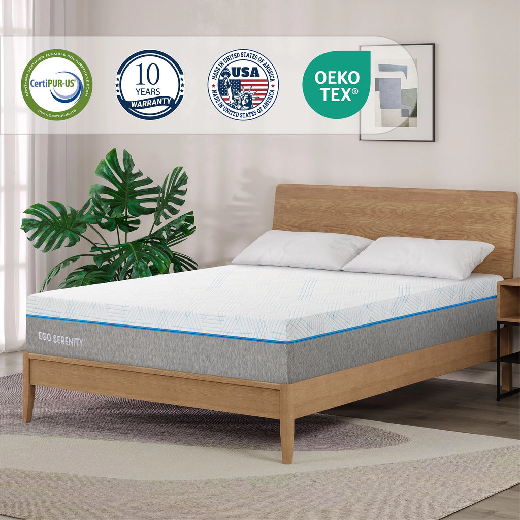 MLILY Queen Mattress, Gel Memory Foam 10" Mattress in a Box, Ego Serenity