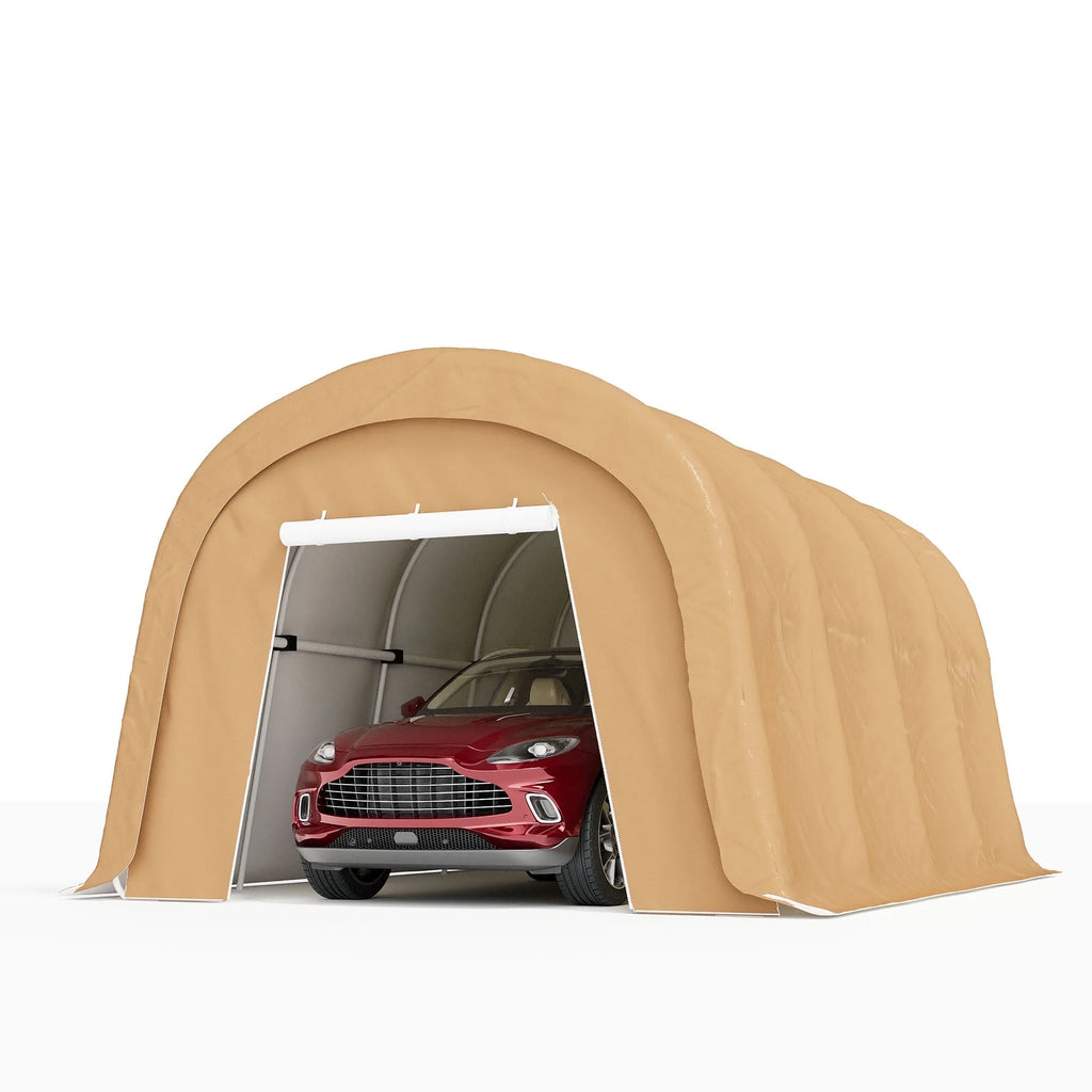 COSIEST 10'x20'Heavy Duty Carport ,Portable Outdoor Canopy Garage with Waterproof PE Roof and Steel Frame