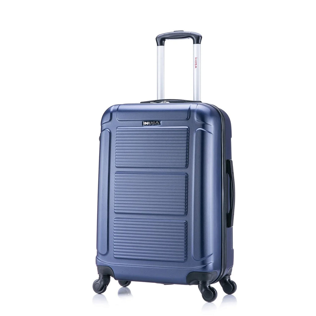 InUSA Pilot 3-Piece Hardside Luggage Sets with Spinner Wheels, Handle, Trolley, (20"/24"/28"), Blue