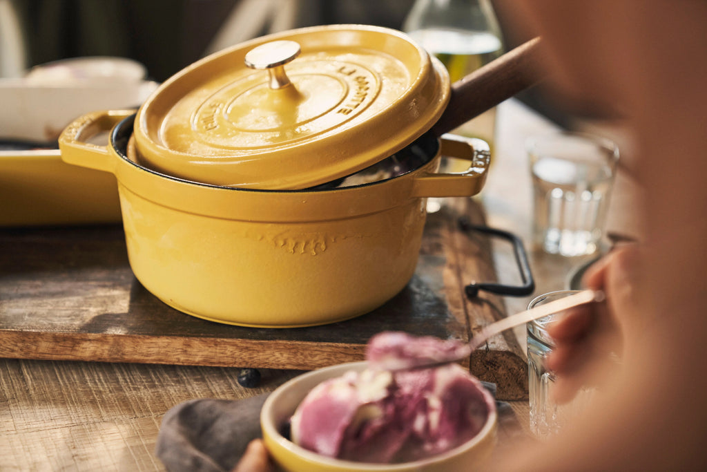 Staub Cast Iron 5.5-qt Round Cocotte - Cherry