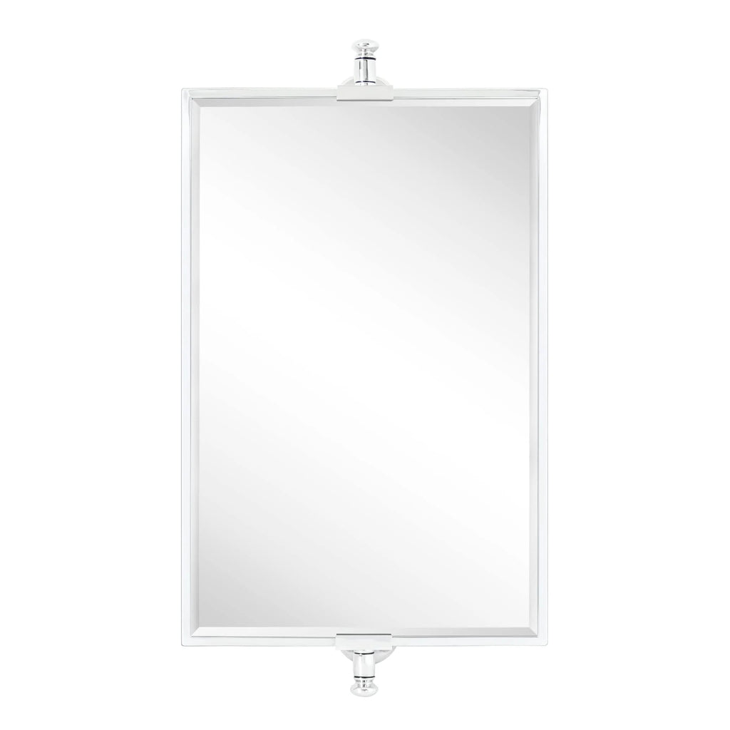 TEHOME Black Beveled Rectangle Pivot-N-View Bathroom Vanity Mirror 14x22"