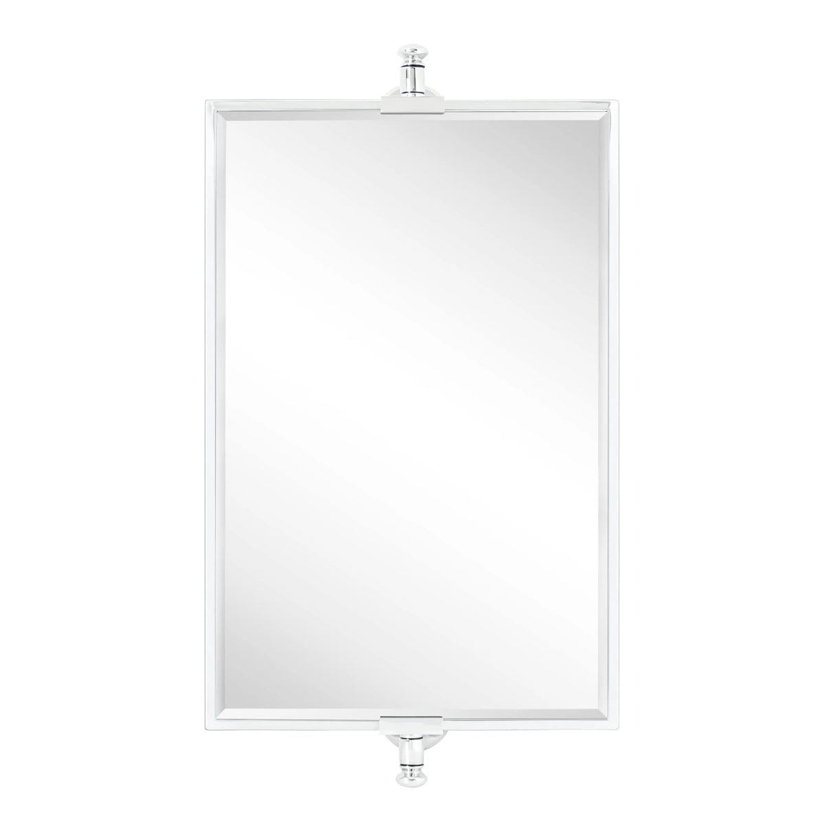 TEHOME Black Beveled Rectangle Pivot-N-View Bathroom Vanity Mirror 14x22"