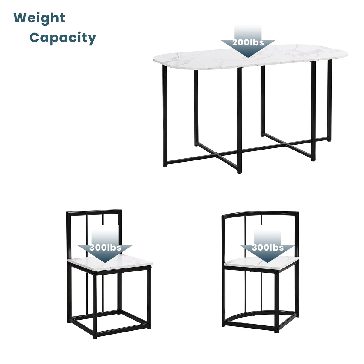 7-Piece Dining Table Set with 6Stools - Industrial Compact Kitchen Table & Chairs Sets, Space-Saving Design for Apartment, Small Space, Breakfast Nook
