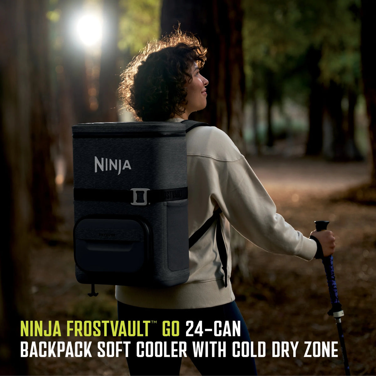 Ninja Outdoor FrostVault Go 24-Can Soft Cooler with Cold Dry Zone, Lakeshore Blue - FF124NV