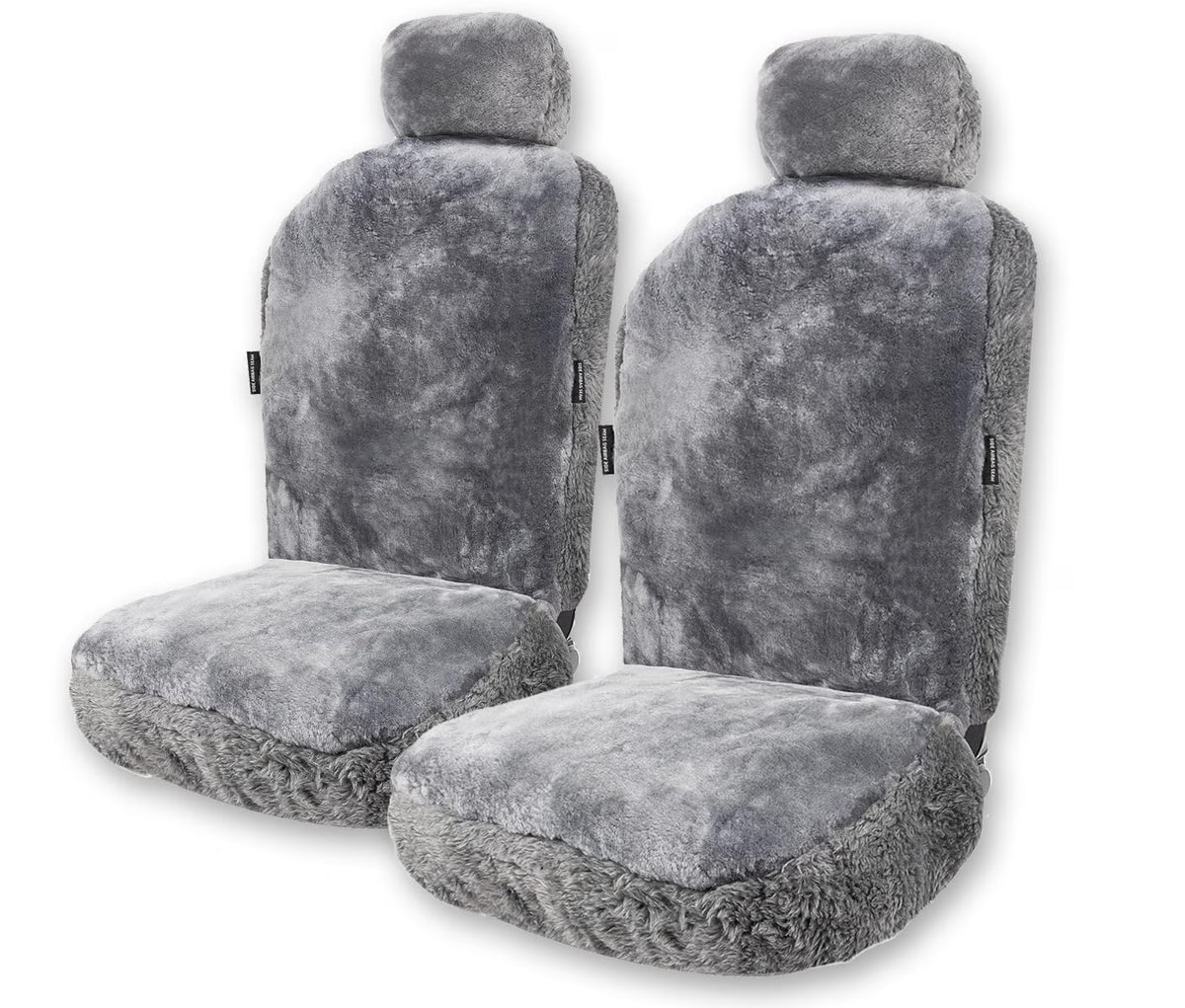 Zone Tech Genuine Sheepskin Ivory Car Seat Cover, Fluffy Luxury Wool Front Seat Covers, Universal Fits Car, Truck, SUV, & Van