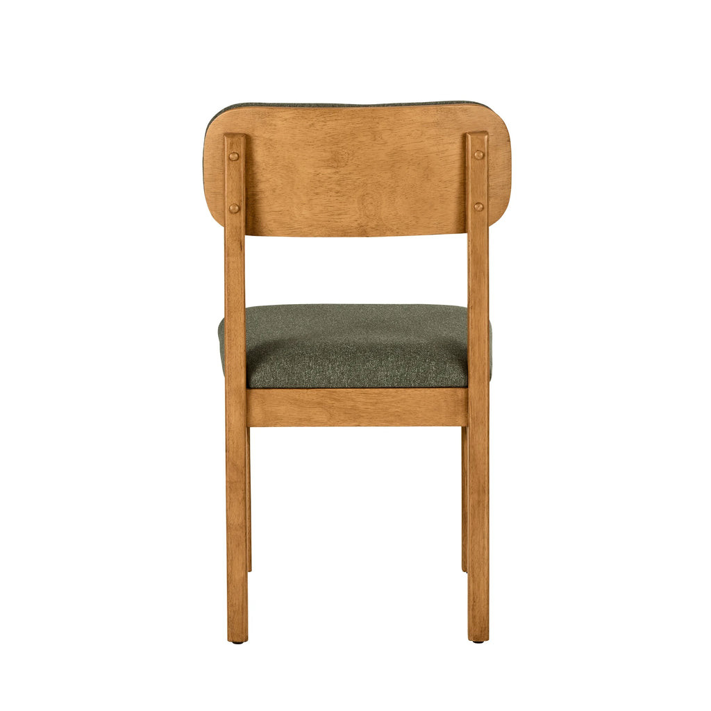 Better Homes & Gardens Juliet Dining Chairs 2 Pack, Light Honey Finish and Olive Green